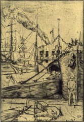 The Old Dock ,Allen Lewis (1873 - 1957)