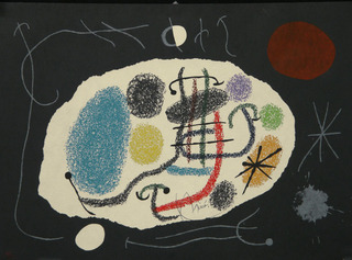 Le Lezard aux Plumes d\'Or (plate 6 from the portfolio of 15 lithographs of the same name) ,Joan Miró