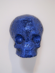 Blue Sequin Skull,Evan Dent