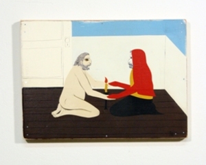 Untitled (Two men, one candle),Clare Rojas