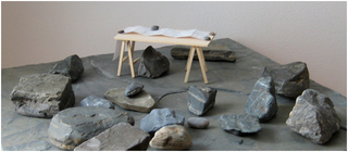 MODEL FOR STONES AND MAP 080401,Mayumi Terada