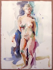 Watercolor Study: Standing Figure,Julia Morgan-Leamon