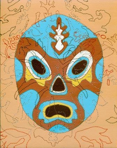Blue_and_brown_luchador_with_floral_pattern