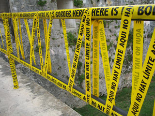 There is No Border Here (installation view at La Cabaña Fortress, Havana Biennial),Shilpa Gupta