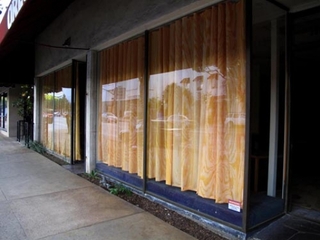 Plywood Curtains at 496/500 S. Lake, Pasadena, CA (installation view),Jennifer Bolande