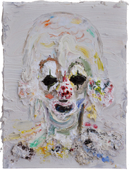 Small Green-Eyed Clown Head,Allison Schulnik