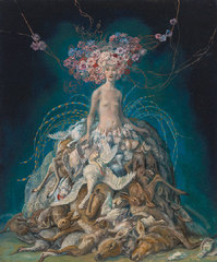 Study for Self-Portrait as Animal Skirt,Julie Heffernan