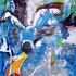 Innocence_in_conflict__mixed_media_on_canvas_-_150_x_140_cm