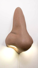 Nose Sculpture Wall Sconce (Brown),Jim Shaw