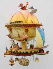 Modell Luftpostkugel „Minerva“,Aus dem Otto-Lilienthal-Museum