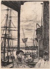 Rotherhithe from A Series of Sixteen Etchings of Scenes on the Thames and Other Subjects (Thames Series),James A.M. Whistler