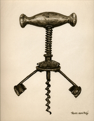 German Columbus Split Barrel Corkscrew ,Thomas Allen Pauly