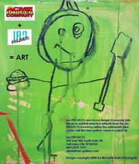 poster for Iao PROJECTS at Acme Burger Company,Kurtz + peng