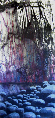 On the Edge Chloe Urban - graphite, ink, and charcoal on paper