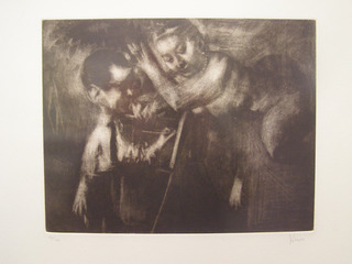 Self Portrait with Muse,Jack Levine