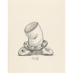 Study of a Soft Fireplug, Inverted,Claes Oldenburg