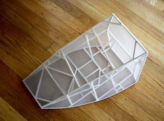 Model of site-specific installation at ampersand international arts  ,Alex Clausen
