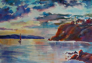 Sailing at Sunset,Kathryn Stinis