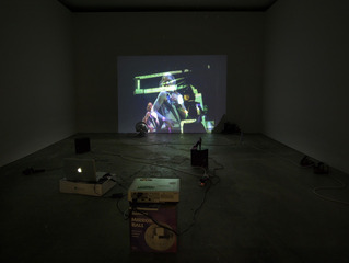 Install shot of \'The Great White Way Goes Black\',