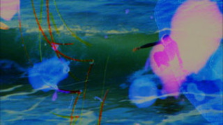 Dawn Surf (16mm film neg sanded with surfboard shaper, sex wax melted on, dripped, splashed, sprayed and rubbed with hot chocolate, donuts, cuervo, uggs, zinc oxide, tecate, sand, scraped with a shark\'s tooth, floated with kelp in the waves - surfing perf,Jennifer West