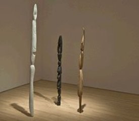 Installation View from the Personages series and Forêt (Night Garden),Louise Bourgeois
