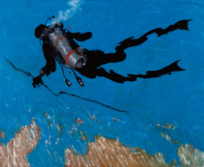 La pesca de la langosta,Julio Larraz