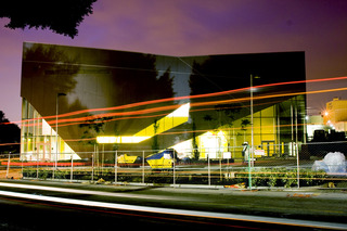 VPAM at night,Vincent Price Art Museum