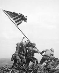 Marines of the 28th Regiment of the 5th Division Raise the American Flag Atop Mt. Suribachi, Iwo Jima,Joe Rosenthal