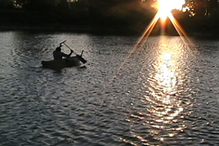 Pre-enactment of Being Lost at Sea: Attempting to Sink with the Setting Sun (attempts 5 & 6),Richard Haley