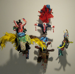 Thunder Bird Anal Flag, Wagging Tongue Rainbow Devil, and Anger Bear Gold Machine: studies for Totem / Shame Pole Figureheads, ,Haley Hughes