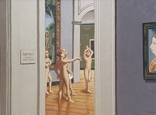 Models in a Tapestry Gallery,Stan Washburn