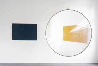 Tableaux (bleu, jaune) / Sans titre (Lentilles),Véronique Joumard