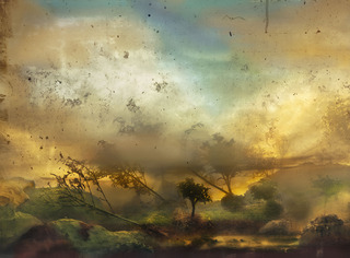 Summer: Blue, Yellow and Gray,Kim Keever