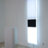 Dike_blair__listen_here__2005__painted_wood__carpet__sandblasted_glass__fluorescent_fixtures__vinyl__h_108_x_w_26_x_d_60_inches