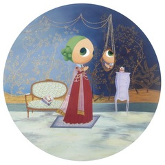Princess doing sringar in the blue lounge,Princess Pea