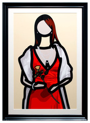 Ika in red Dress,Julian Opie