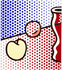 Still Life with Red Jar.,Roy Lichtenstein