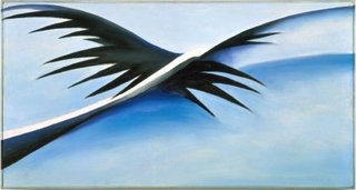  Blue, Black, and WhiteAbstraction #12,Georgia O\'Keeffe