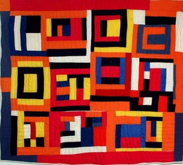 Stripes and Housetop Blocks,Mary Lee Bendolph