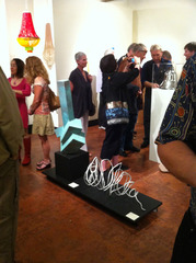 Pastel Drawing - SLO Museum/Calif. Sculpture Show,Valerie Wilcox