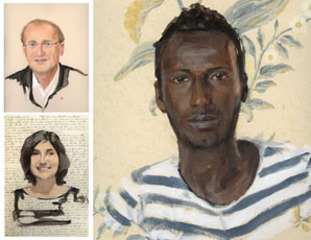 Compilation of 3 Portraits ,Claire Pasquier