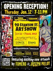Official event poster for the 90 Stanton Street Art Show,