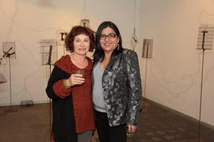 20120201191957-maddy_lemel_and_artist_linda_vallejo_at_maddy_lemel_s_suspended_states_opening_at_george_billis_gallery