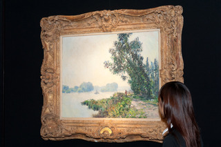 Le chemin de halage a Granval (The towpath at Granval) was one of several outstanding paintings by Claude Monet on show at Gladwell & Company, London. Also on display were important works by Renoir, Miro, Picasso and Dali. ,