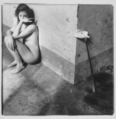 Francesca Woodman in a self portrait. Untitled 1977-78 (Rome),