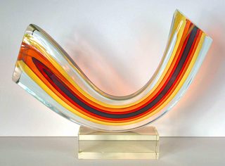 Ruby Orange Mobile Arc,Harvey K. Littleton