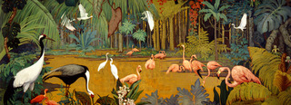 Mural from the Oaks Hotel (detail), with Cornelius Botke,Jessie Arms Botke