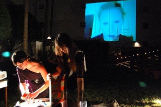 Art by Telephone, on-going performance with Rebecca Lamarche Vadel, Art Masel Miami Beach 2010 at the Delano Hotel.,Cécile B. Evans