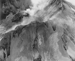 Mount St. Helens: Aerial view: Mount St. Helens rim, crater, and lava dome,Frank Gohlke