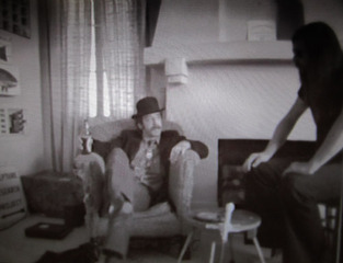 Video still from Interview between Lowell Darling and Willoughby Sharp,Lowell Darling